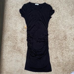 Smallshow Black Maternity Ruched Bodycon Dress